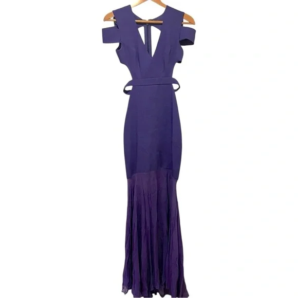 BCBGMaxAzria Royal Purple Cutout Maxi Dress BCBGMaxAzria Royal Purple Cutout Maxi Dress